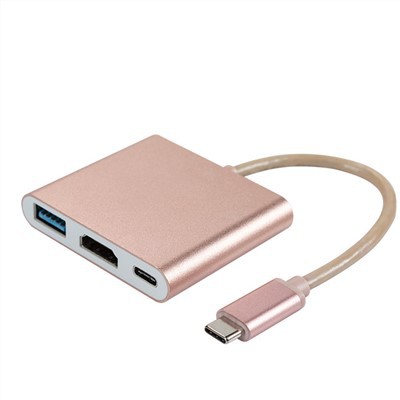 3-IN-1 USB-C miðstöð með PD tengi