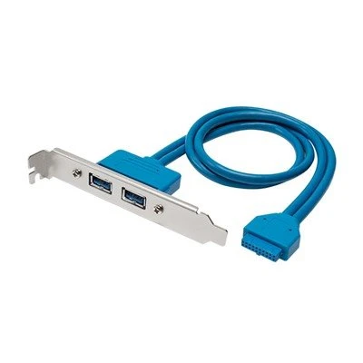 Móðurborð 20pinna í tvöfalt USB3.0 kvenkyns snúru með PCI festingu